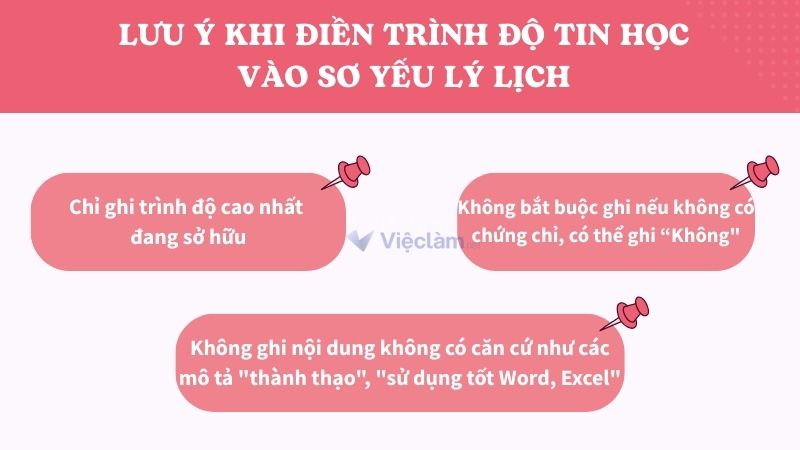 Hướng dẫn cách viết trình độ tin học trong sơ yếu lý lịch Những lưu ý khi điền trình độ tin học vào sơ yếu lý lịch