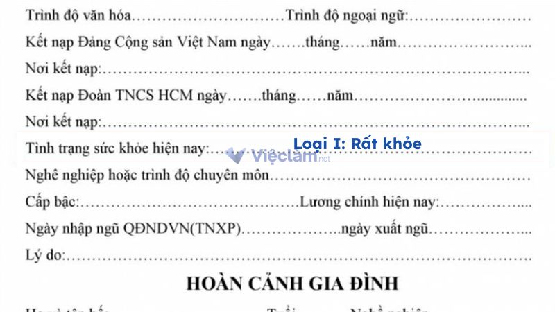 Cách ghi tình trạng sức khỏe trong sơ yếu lý lịch Cách ghi tình trạng sức khỏe theo xếp hạng sức khỏe