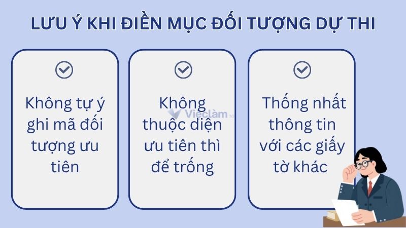 Hướng dẫn cách viết đối tượng dự thi trong sơ yếu lý lịch Một số lưu ý khi điền mục đối tượng dự thi trong sơ yếu lý lịch