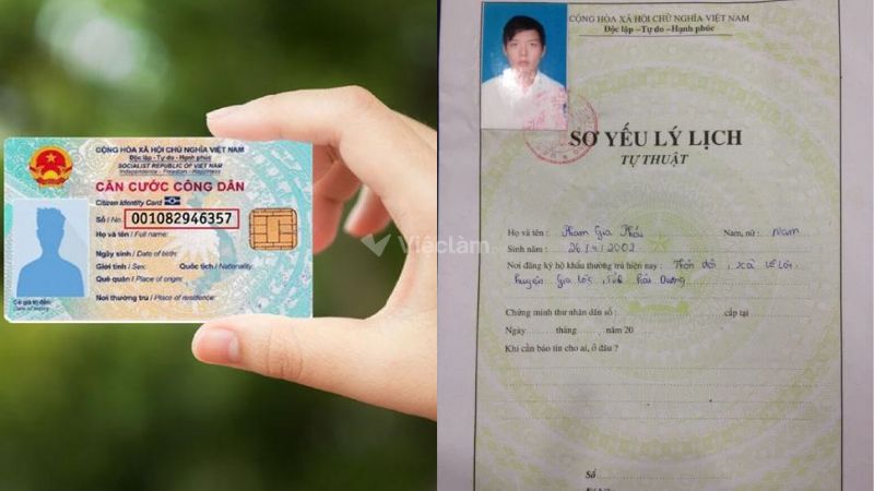 Chuẩn bị CCCD và Sơ yếu lý lịch đã điền đầy đủ thông tin trước khi đi chứng thực