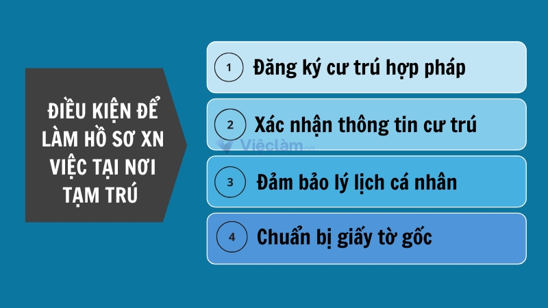 Điều kiện để làm hồ sơ xin việc tại nơi tạm trú