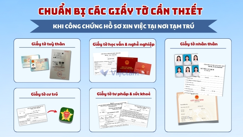 Giấy tờ cần thiết khi công chứng khi công chứ hồ sơ xin việc