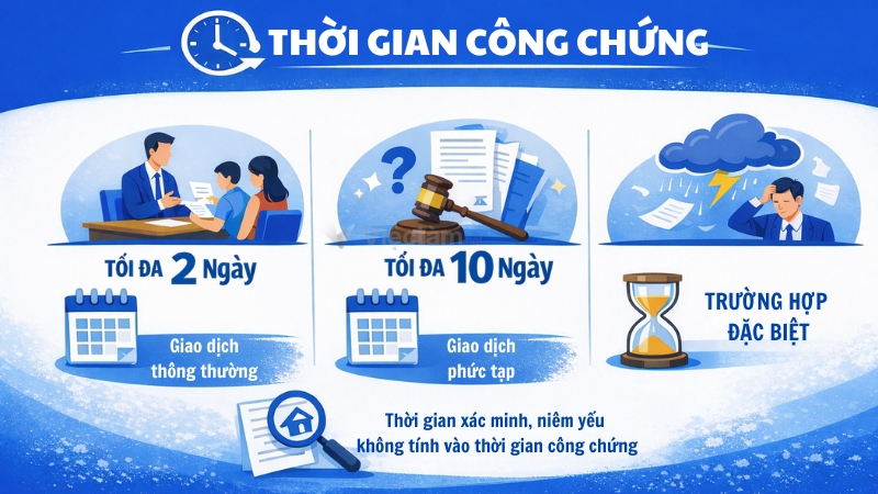 Thời gian công chứng hồ sơ xin việc