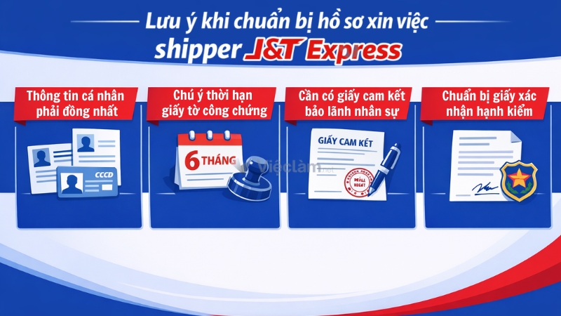 Lưu ý khi chuẩn bị hồ sơ xin việc shipper J&T Express