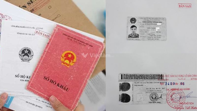 Bản sao CCCD, sổ hộ khẩu có công chứng trong hồ sơ xin việc công nhân