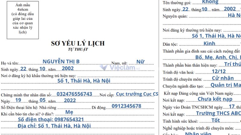 Cách viết sơ yếu lý lịch tự thuật