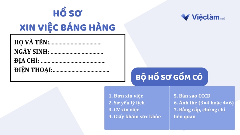 Các giấy tờ cần có trong hồ sơ xin việc bán hàng