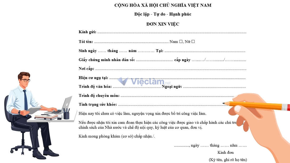 Hướng dẫn cách điền chi tiết Mẫu đơn xin việc hành chính