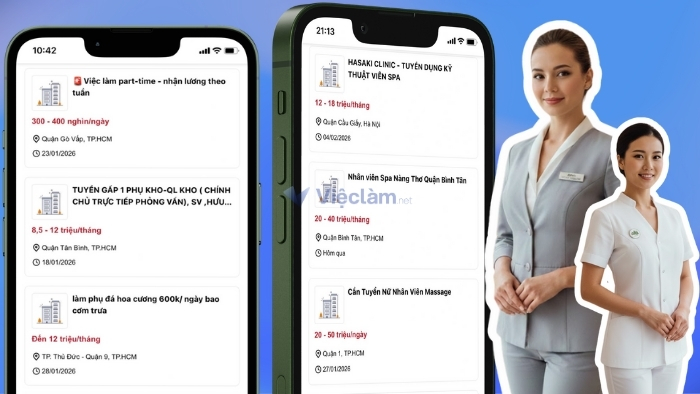 Tìm việc làm spa uy tín tại Vieclam.net