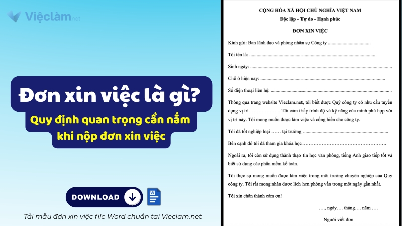 Đơn xin việc là gì? Quy định quan trọng cần nắm khi nộp đơn xin việc