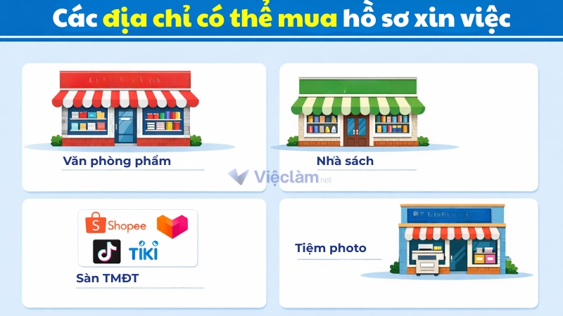 Các địa chỉ có thể mua hồ sơ xin việc
