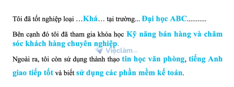 Cách viết phần nội dung trong đơn xin việc 