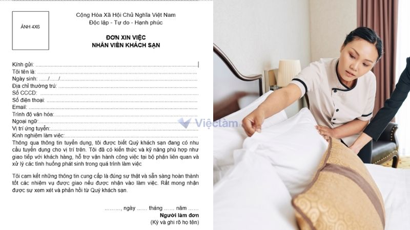 Mẫu đơn xin việc khách sạn 