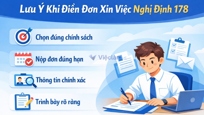 Mẫu đơn xin nghỉ việc theo nghị định 178 và hướng dẫn cách điền Những điều cần lưu ý khi điền đơn xin việc theo Nghị định 178