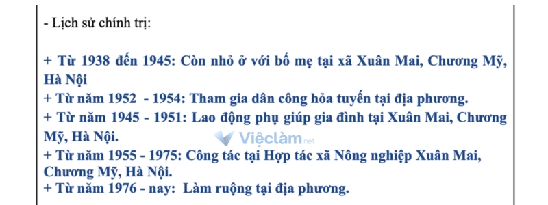 Hướng dẫn cách điền thái độ chính trị trong sơ yếu lý lịch Cách điền thái độ chính trị cho người thân sinh trước năm 1975 hoặc 1945