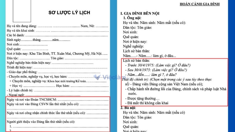 Hướng dẫn cách điền thái độ chính trị trong sơ yếu lý lịch Vị trí mục “Thái độ chính trị” trong Lý lịch người xin vào Đảng