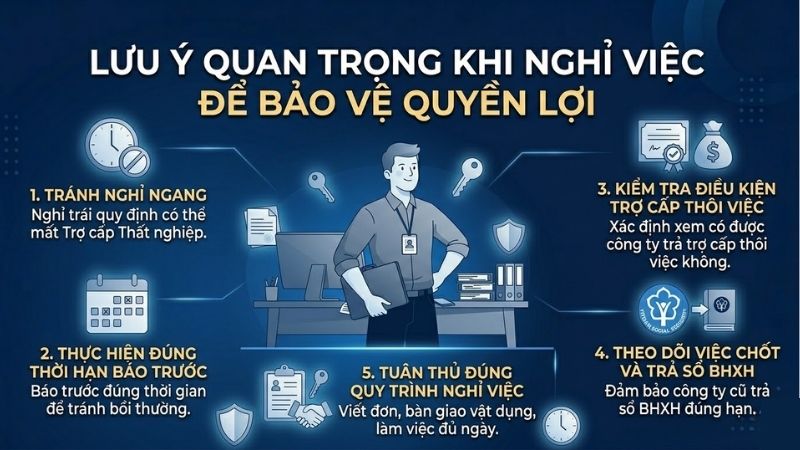 Các lưu ý quan trọng khi nghỉ việc để bảo vệ quyền lợi