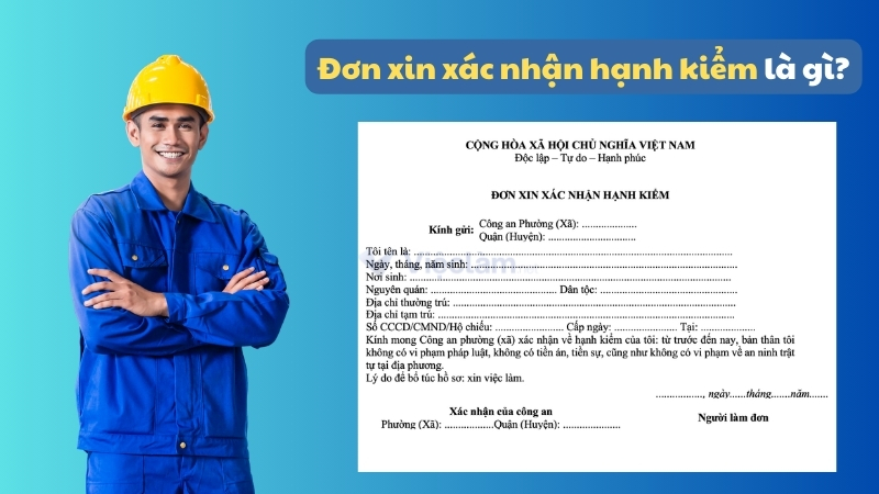 Mẫu đơn xác nhận hạnh kiểm xin việc
