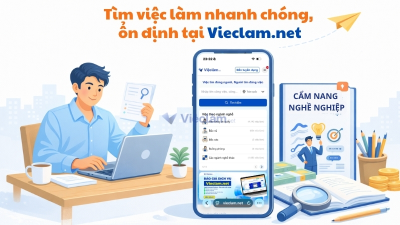 Tìm việc làm nhanh chóng, ổn định tại Vieclam.net